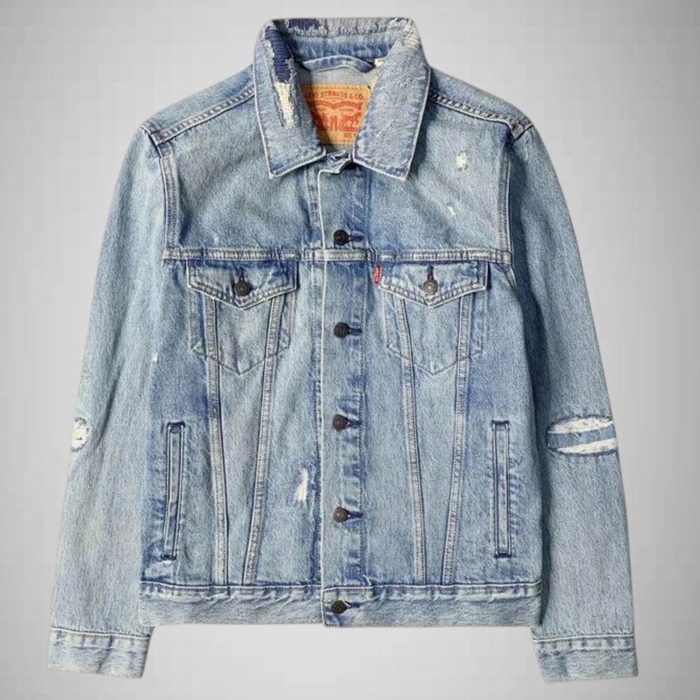 NWT Levi's 72334-0475 Get Ripped Trucker Denim Jacket Men's XXL Distressed NWT